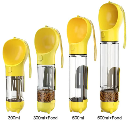 Multifunctional water and food bottle for pets