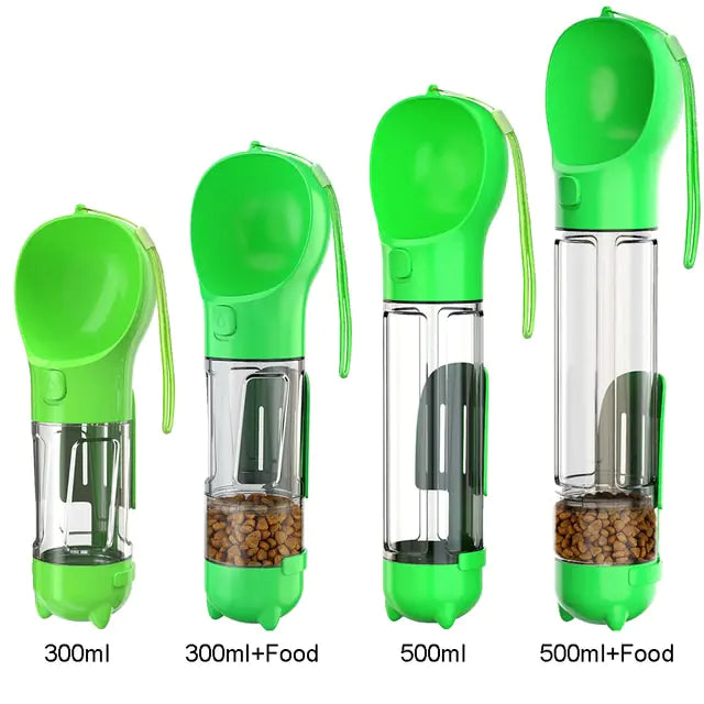 Multifunctional water and food bottle for pets