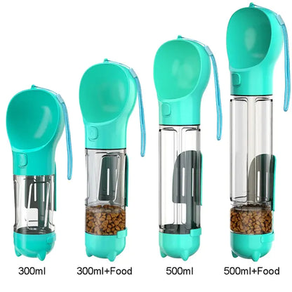 Multifunctional water and food bottle for pets